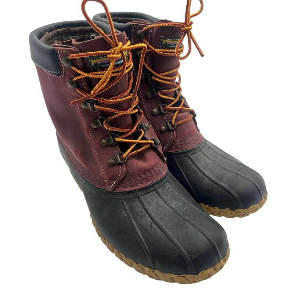 LL Bean 8" Duck Boots Small Batch Colonial Red Womens 10M Waterproof Gortex USA